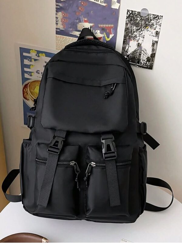 Custom Black Multi-Pocket Backpack Manufacturer – Travel and Sports Bag