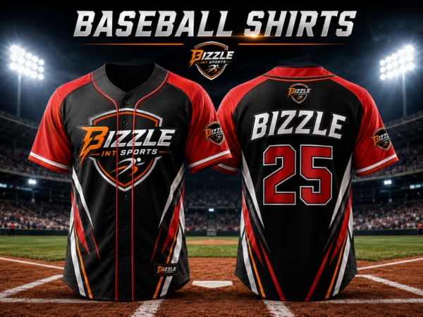 Custom Baseball Shirts Manufacturer – Red & Golden Team Baseball Jerseys