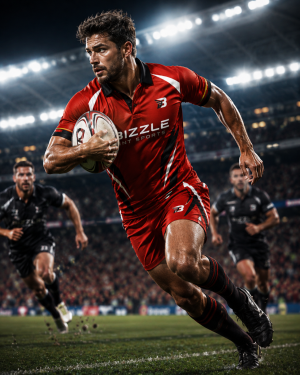 Custom Red Rugby Uniform Manufacturer – Premium Rugby Jersey & Shorts Kit