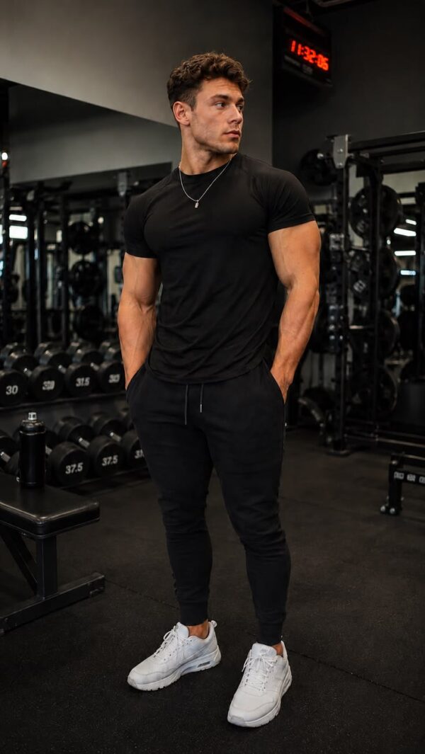 Men’s Fitness Wear Set – Sleeveless Gym Tank & Workout Joggers